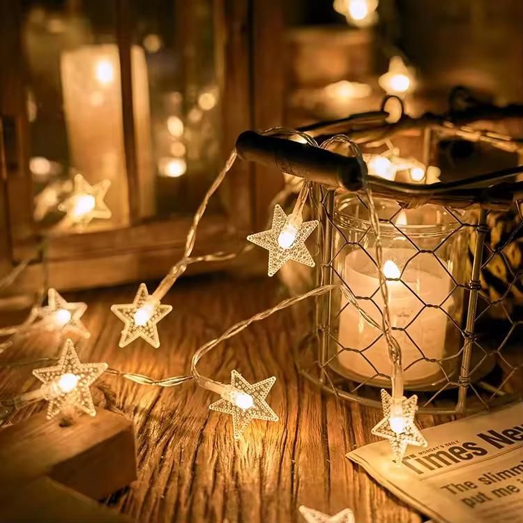 16 LED Star String Lights - Waterproof Fairy Lights.