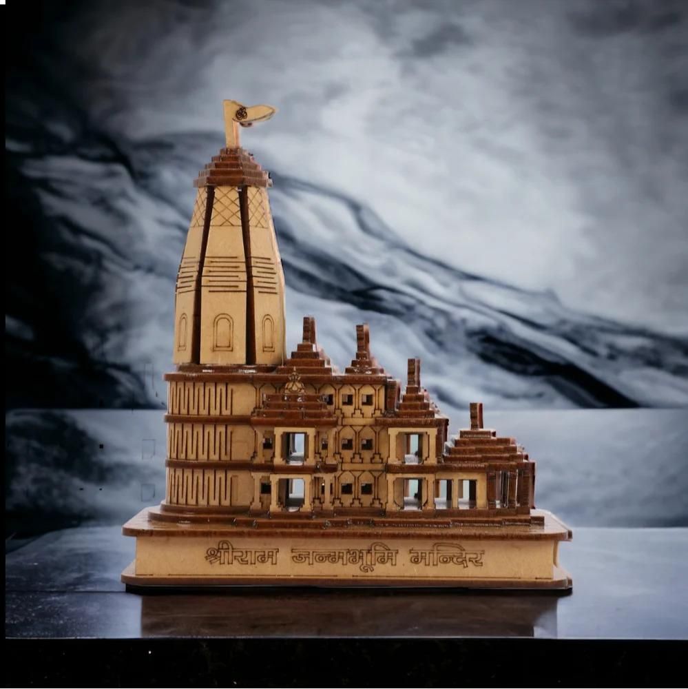 Wood Temple Showpiece - Home Decor.
