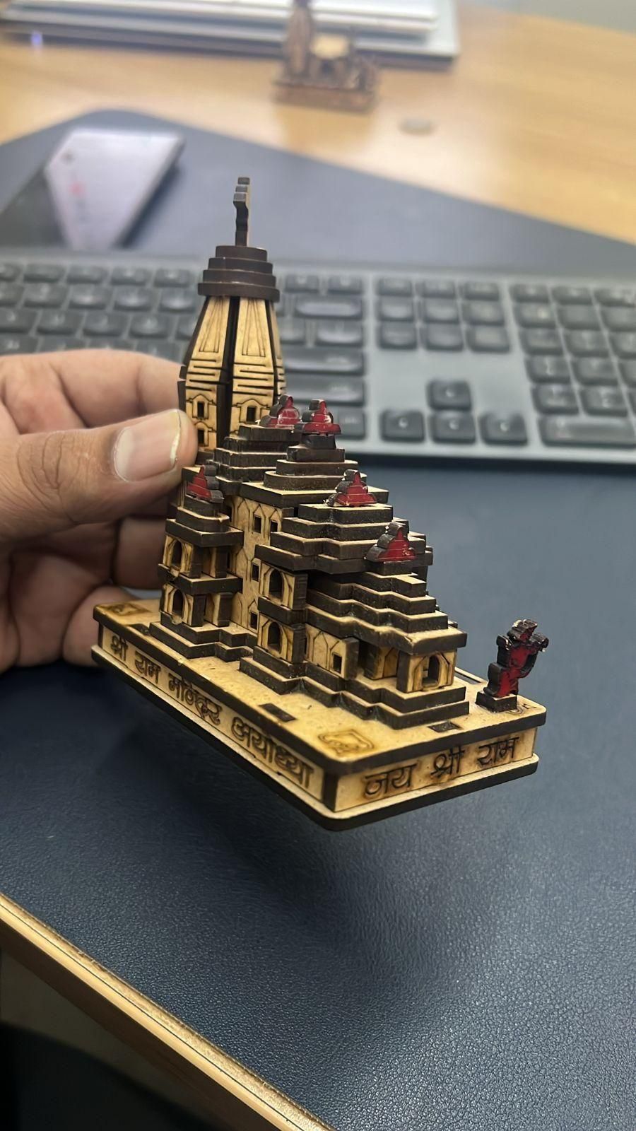 Wood Temple Showpiece - Home Decor.